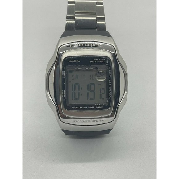 Casio Other - Vtg Casio 2583 WV-55H Wave Ceptor Silver Watch